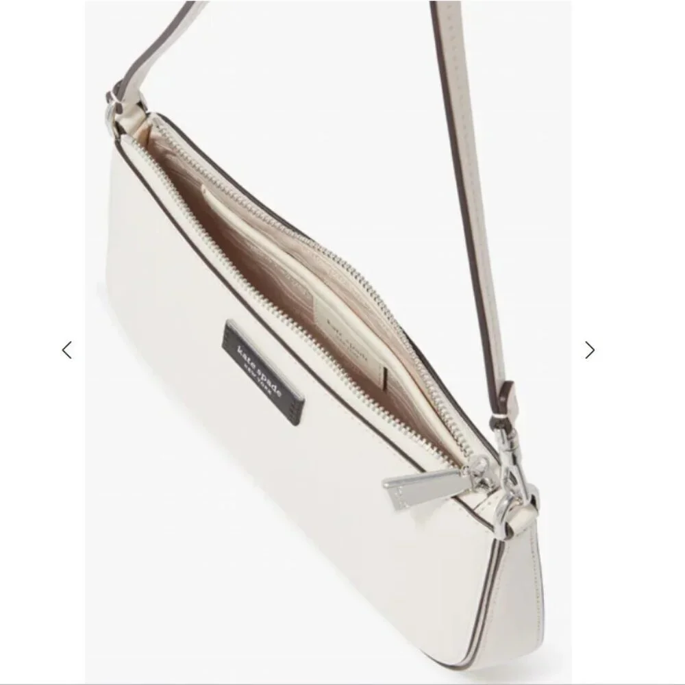 Kate Spade Sam Icon Mini Shoulder Bag White Leather